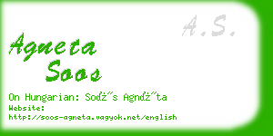 agneta soos business card